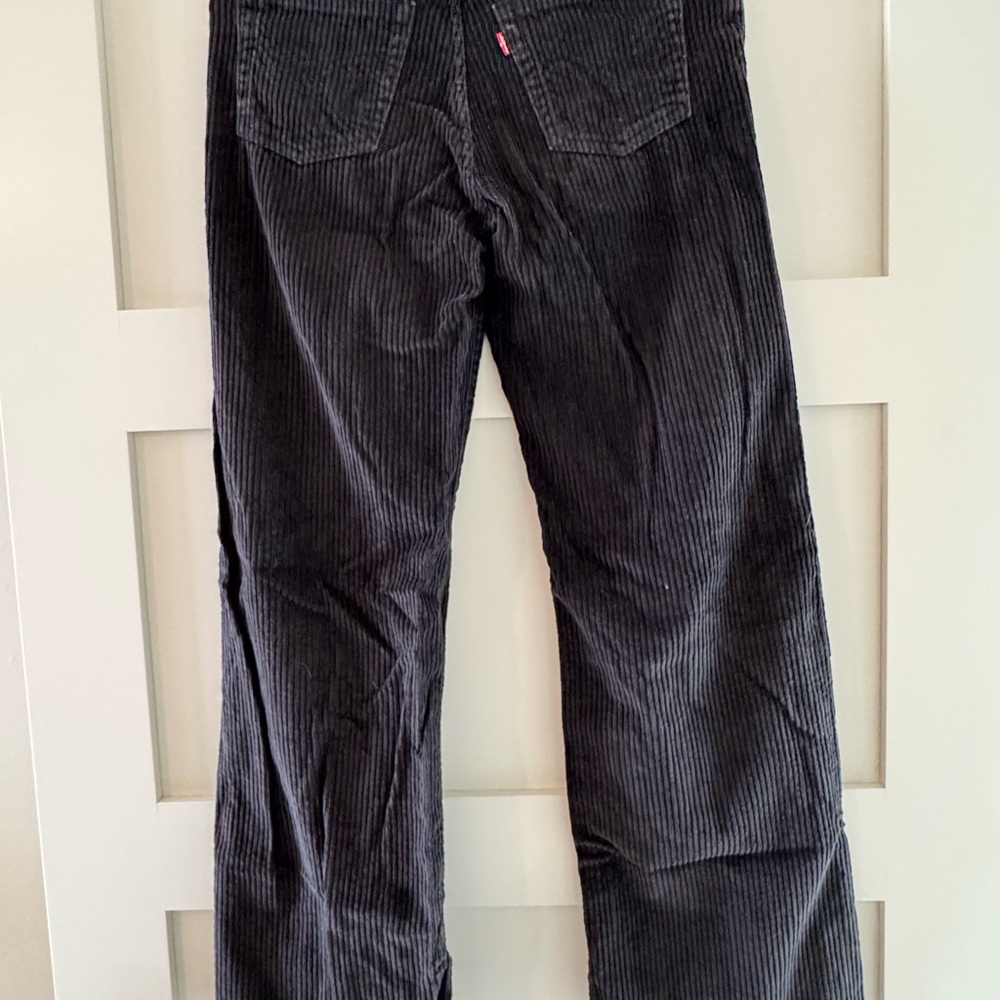 Levi Black Corduroy Ribcage Pants